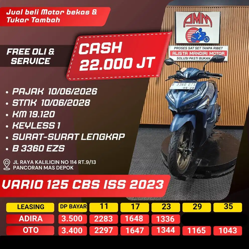 VARIO 125 CBS 2023 PAJAK HIDUP SPAYLATER KREDIVO CASH / KREDIT ALISTA