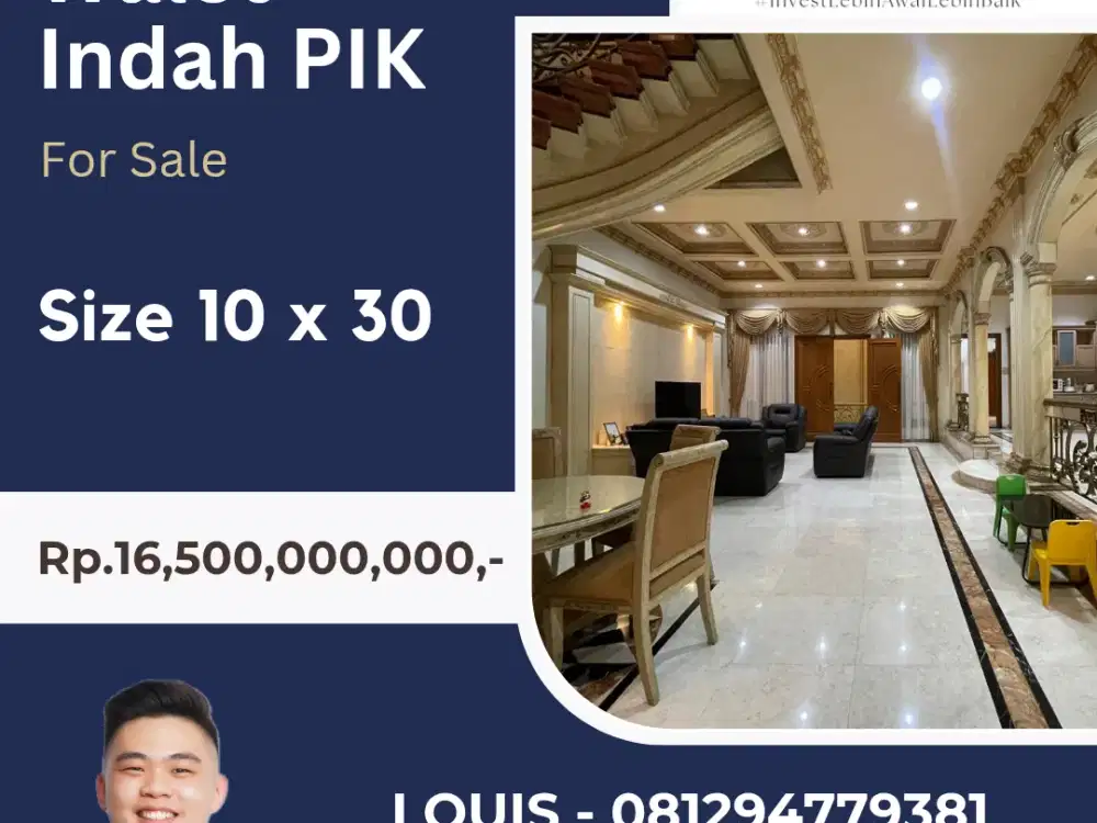 JUAL RUMAH WALET INDAH PIK1 CLASSIC STYLE FULLY FURNISHED