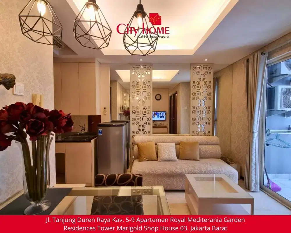 Disewa 1 BR Furnished di Royal Mediterania Garden Residences