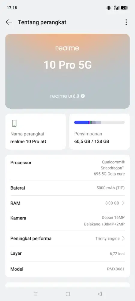 Realme 10 pro 5G 8/128