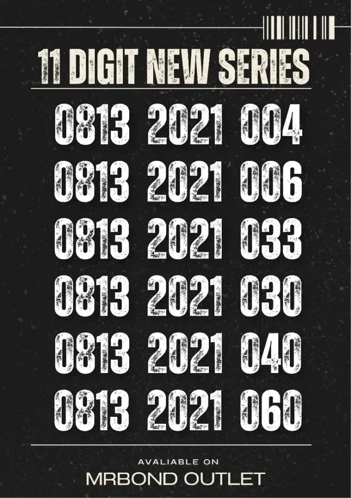 NOMOR CANTIK SIMPATI 11 DIGIT NEW  KWARTET  SERI TAHUN