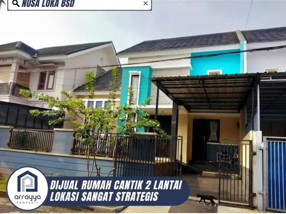 DIJUAL RUMAH MODERN CANTIK 2 LANTAI LINGKUNGAN ASRI NUSA LOKA (MDB05)