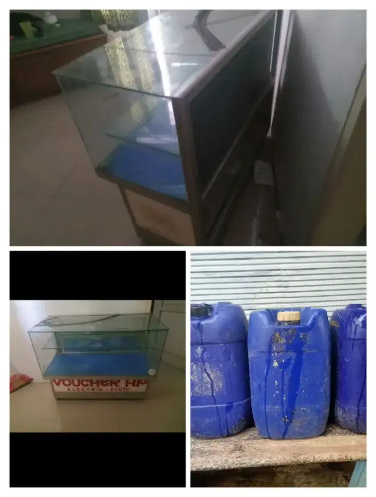 Etalase dan jerigen