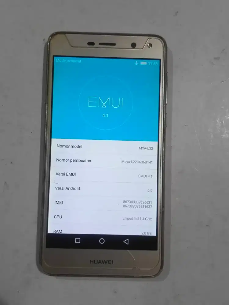 Huawei Y5 2017 2/16 normal batangan
