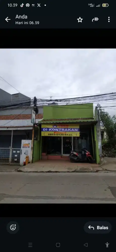 Disewakan toko cocok untuk kantor dan usaha