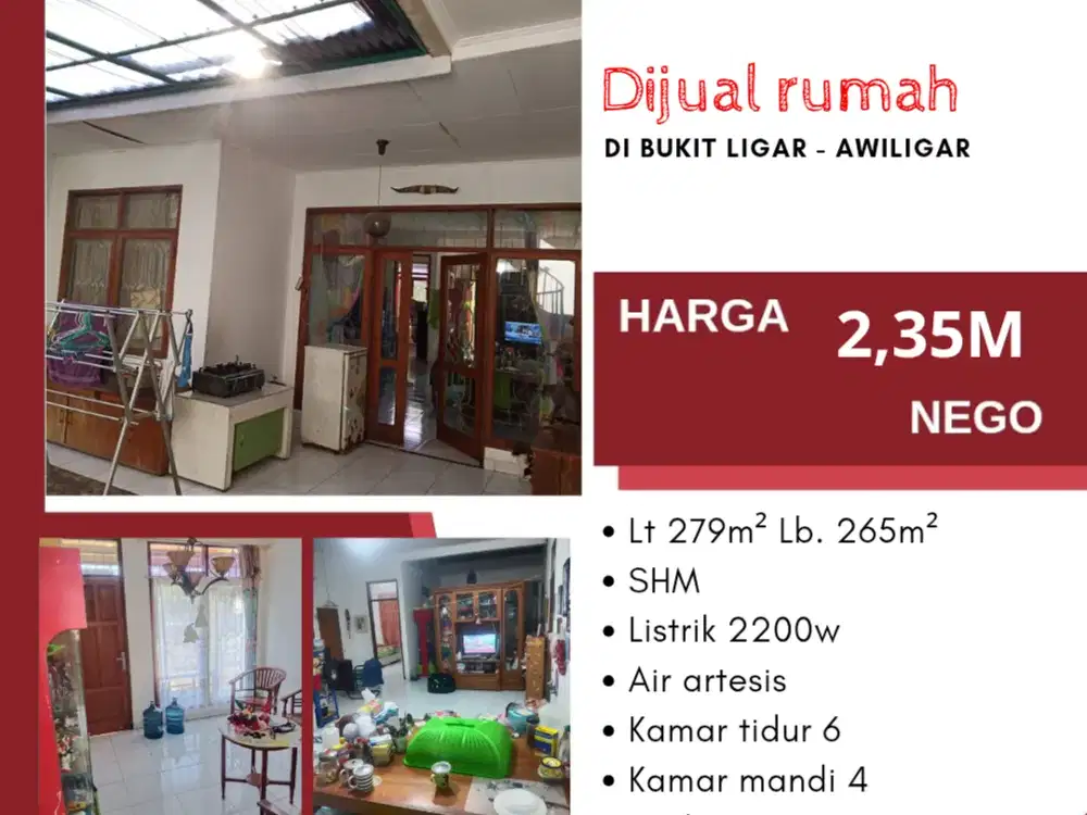 Dijual cepat rumah siap huni di bukit ligar - awiligar