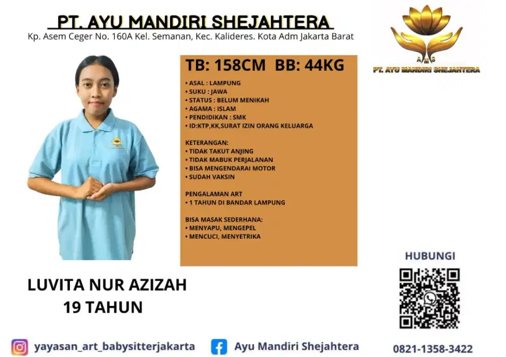 PT AYU MANDIRI SHEJAHTERA READY STOK ART DAN SUSTER