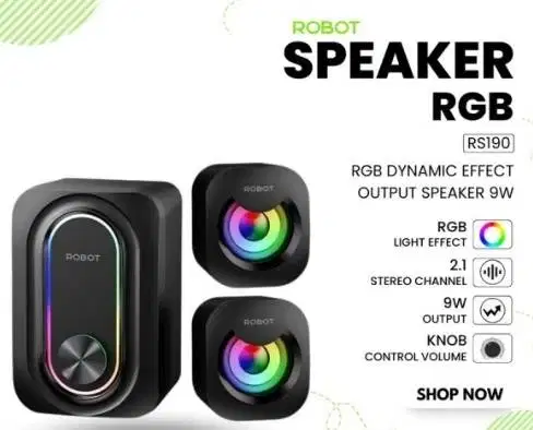 Speaker Robot RS190 RGB 2.1 Stereo Channel
