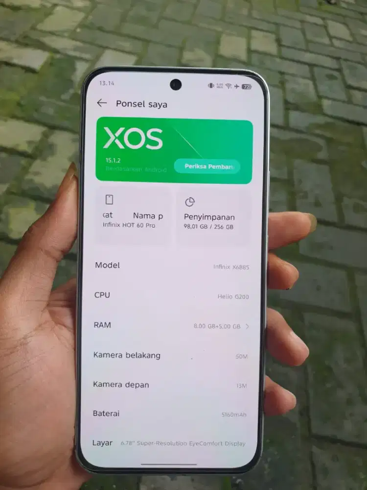 INFINIX HOT 60PRO BEKAS FULLSET