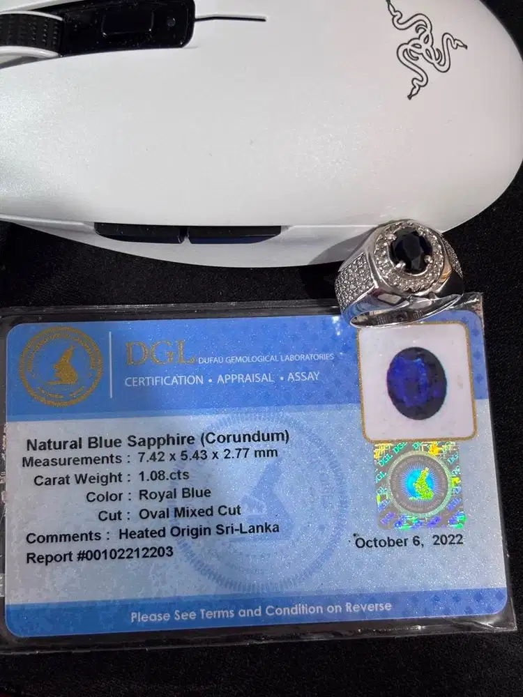 Batu Natural Blue Saphire