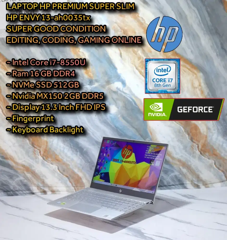 LAPTOP HP ENVY SUPER PREMIUM INTEL CORE i7 DUAL VGA Laptop Design