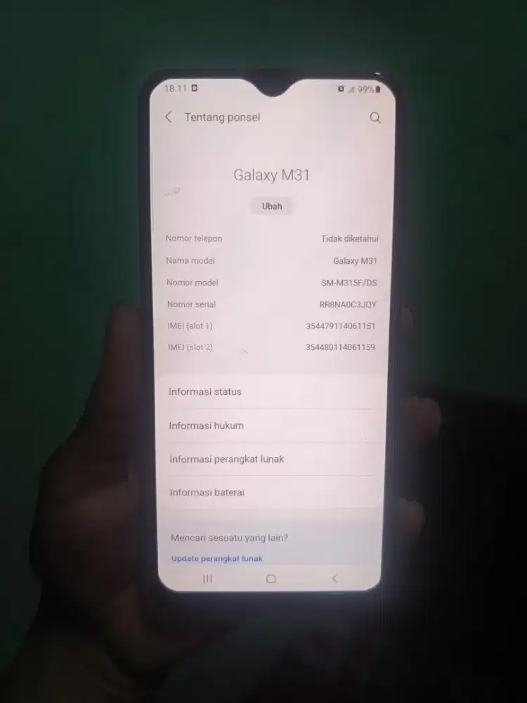 Samsung M31 Ram 6/128 Batangan aja