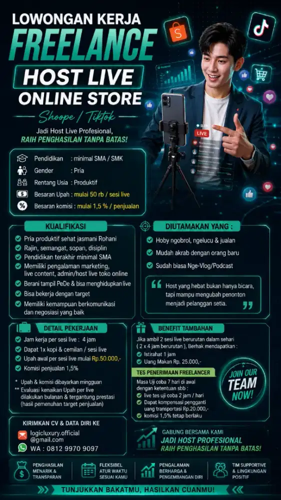 Host live Shopee FREELANCER