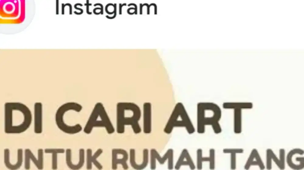 Dicari ART untuk urus rumah dan anak