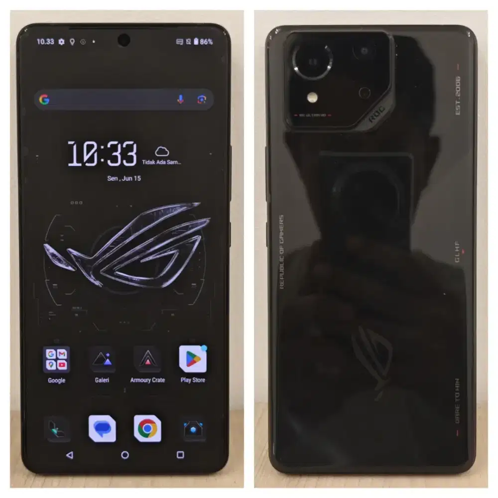 ASUS ROG PHONE 8 RAM 12/256 FULLSET SUPER MULUS LIKE NEW NO MINUS