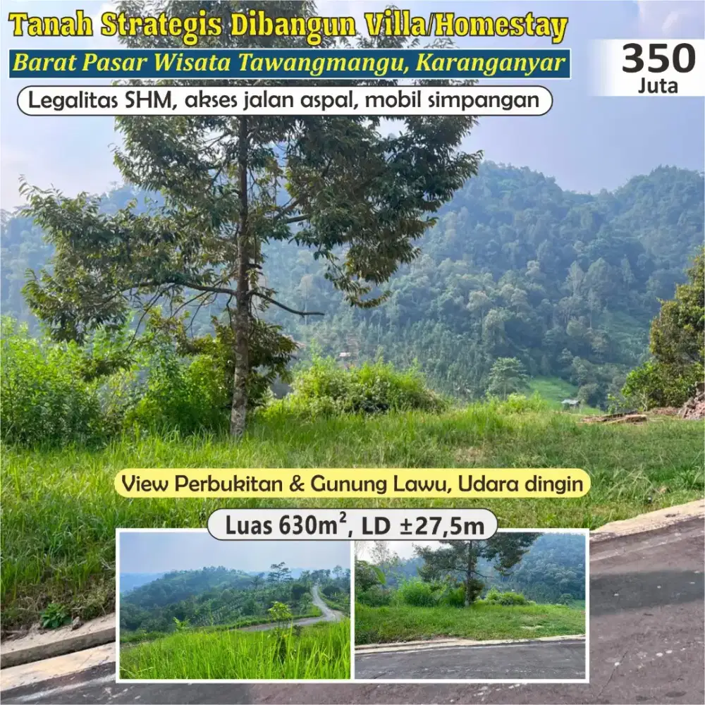 Dijual tanah tawangmangu