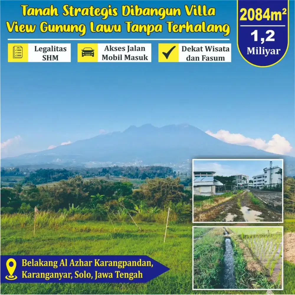 Dijual tanah karangpandan dekat Al-Azhar