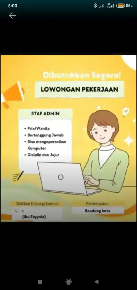 Lowongan Kerja Pria /Wanita