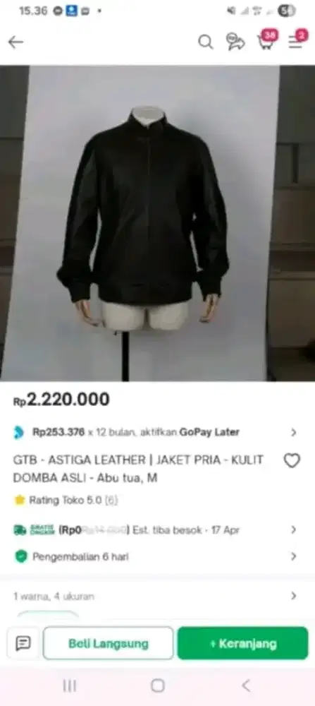 Jaket kulit merk astiga