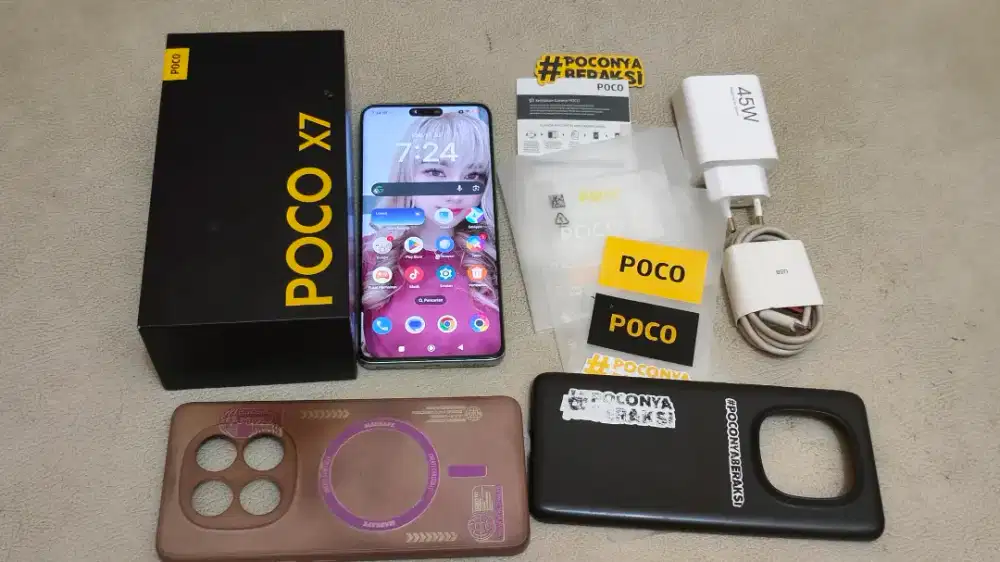 Xiaomi Poco X7 5G NFC RAM 8+8/256GB Hijau Lengkap Original Murah