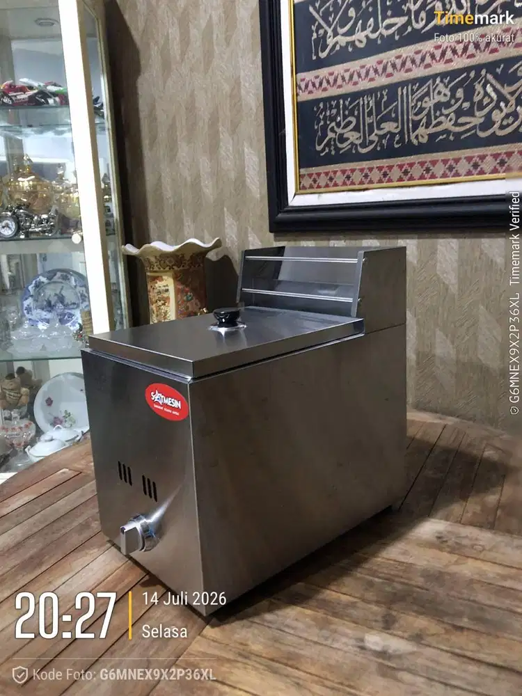 Satmesin - Getra Gas Deep Fryer Table Meja Penggorengan 1 Tank dan 1 B