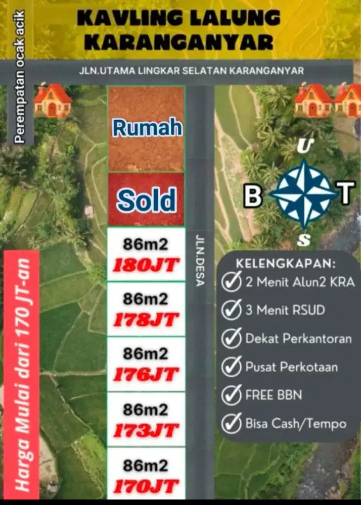 Tanah Kavling Lalung Karanganyar