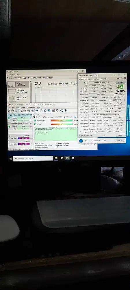 PC i5-4590 ram 8gb vga