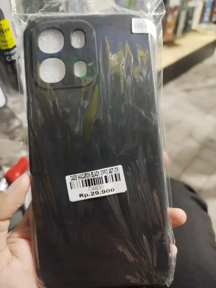 CASE MACARON BLACK OPPO A6T