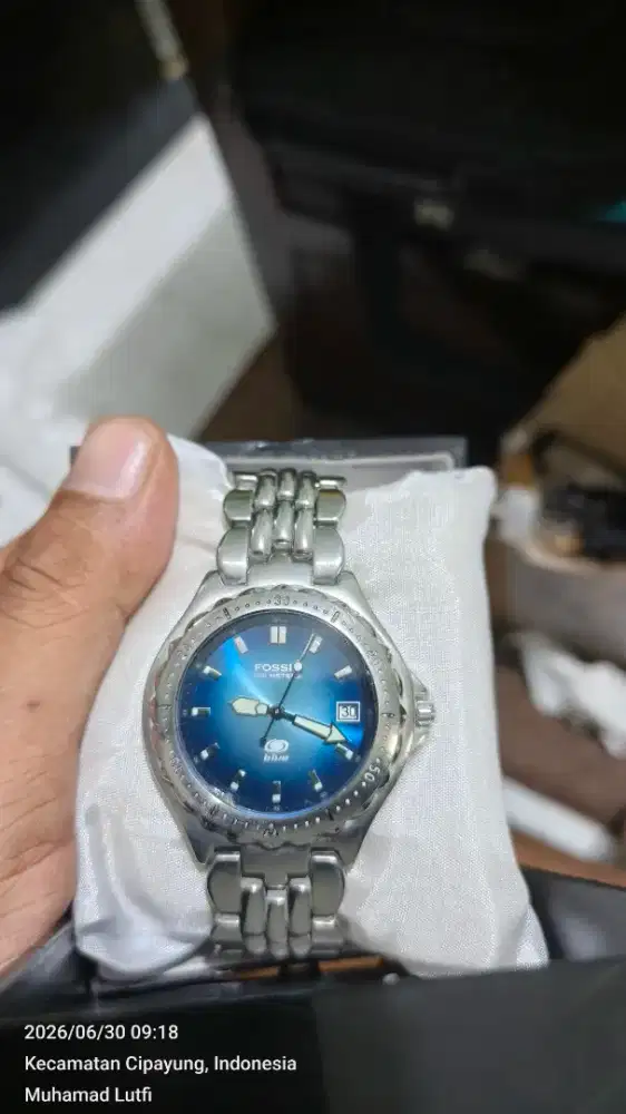 Fossil blue cowok cewek original 100 persen barang langka