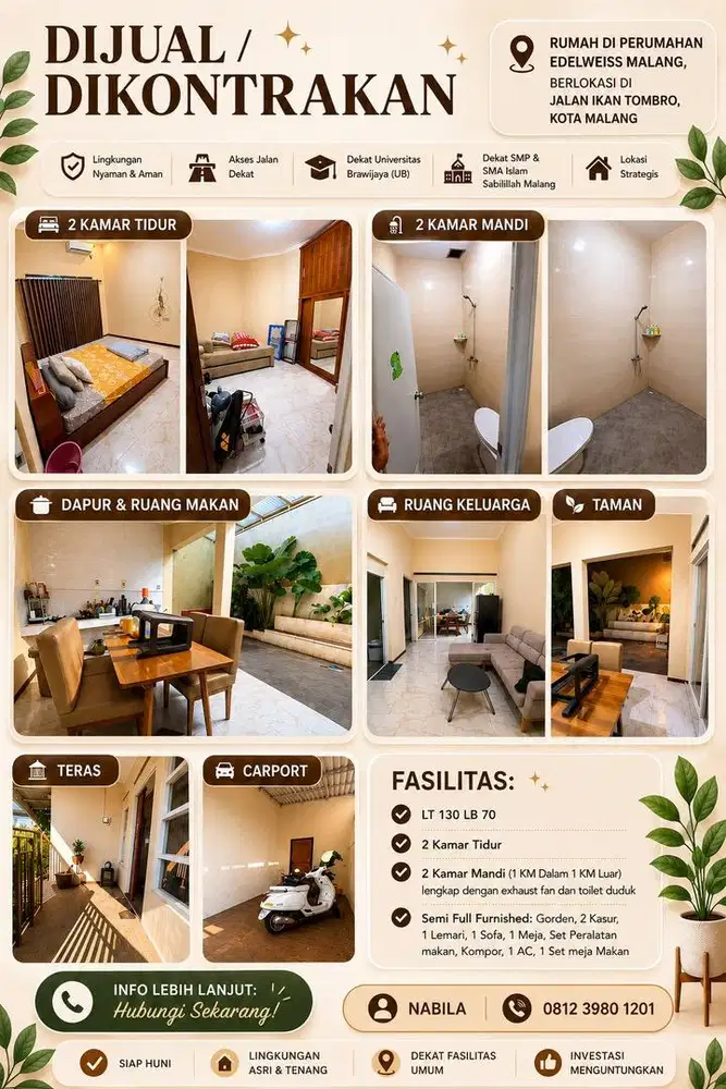 JUAL/KONTRAK IKAN TOMBRO FULL FURNISHED