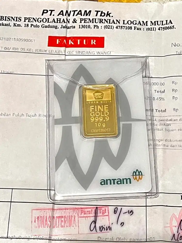 Emas Antam 10 Gram