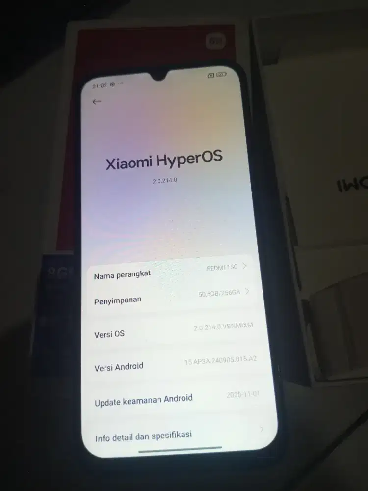Redmi 15c 8/256 hp sama dus