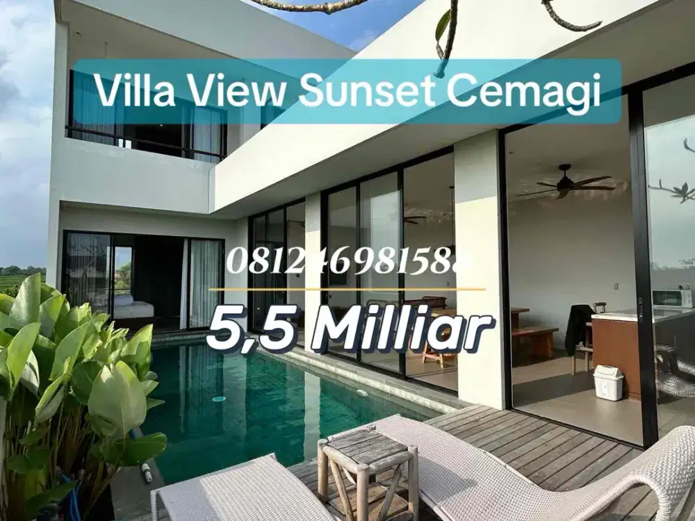 SALE Villa Rooftop Cemagi View Sawah Laut