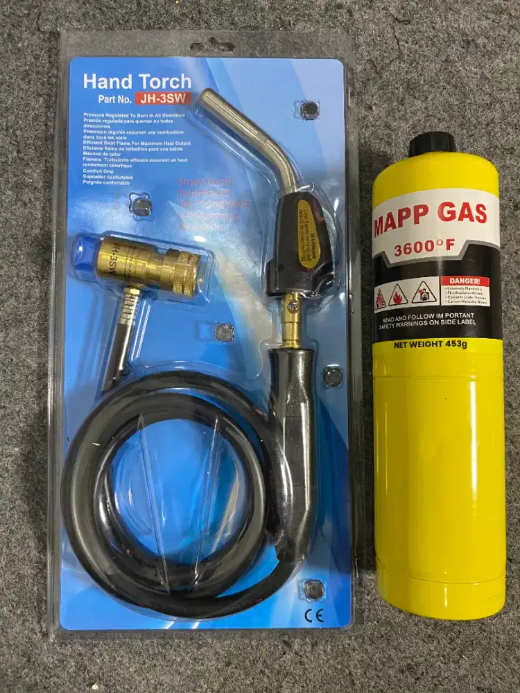 Hard Torch MAPP Gas Set Las Portable Lengkap Siap Pakai