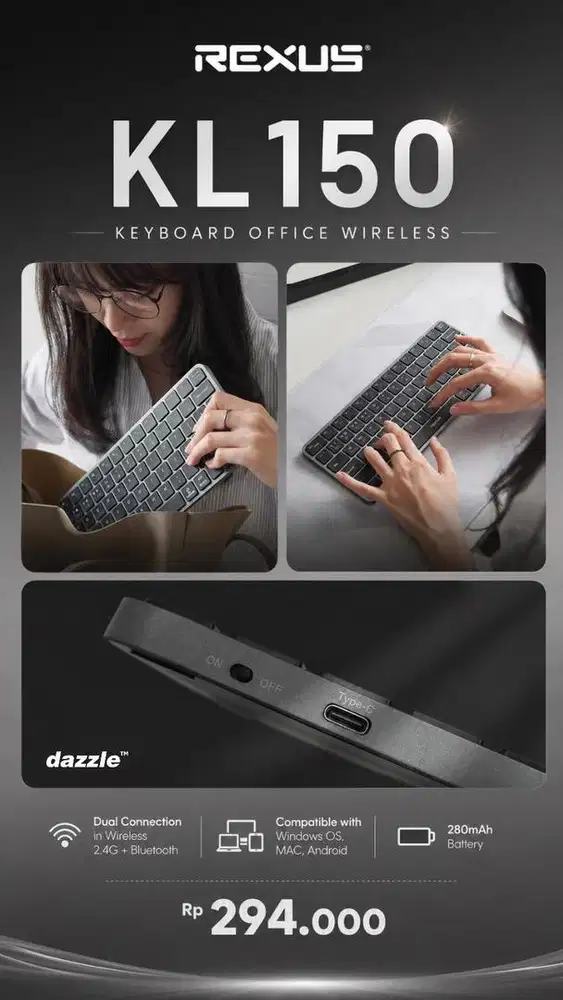 KL150 Keyboard Office Wireless Low-Profile