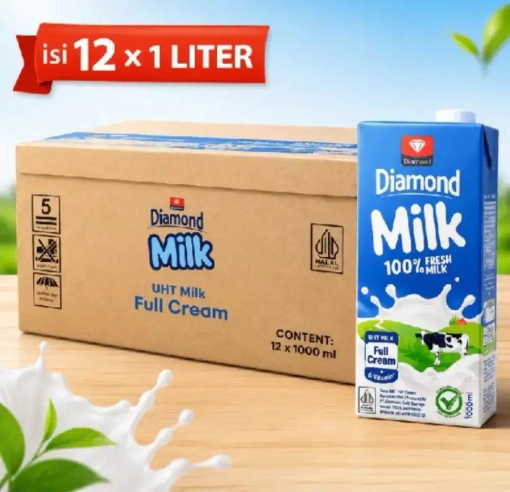 Ready Susu UHT Diamond 1 liter exp mei 2027