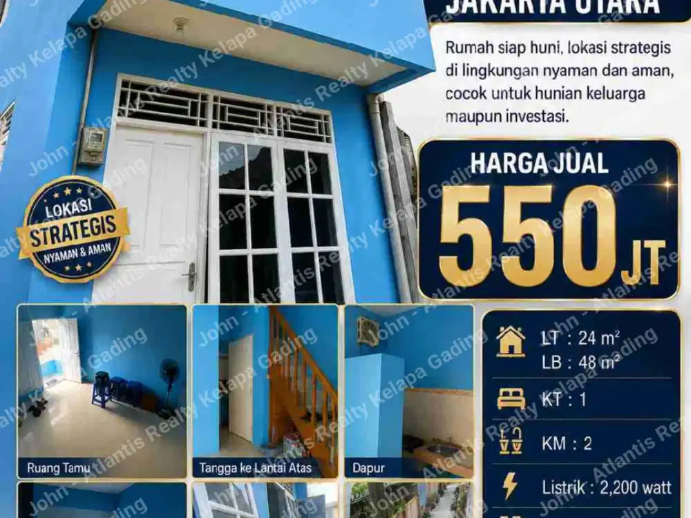 Rumah 2 ½ lantai daerah Pademangan
