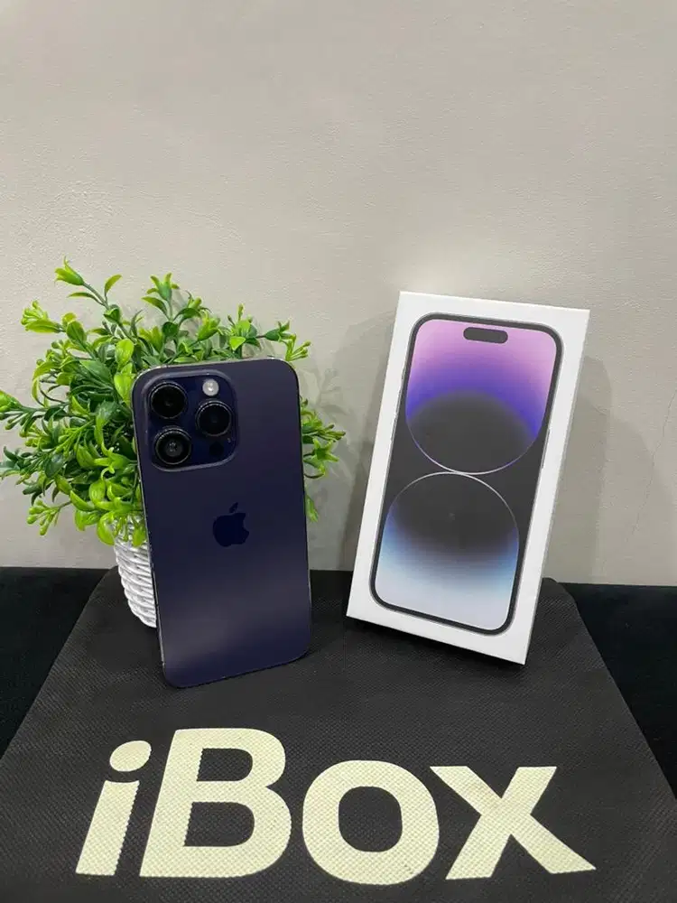 IPhone 14 Pro 128GB Deep Purple mulus Fullset BH 100% Sinyal Permanent