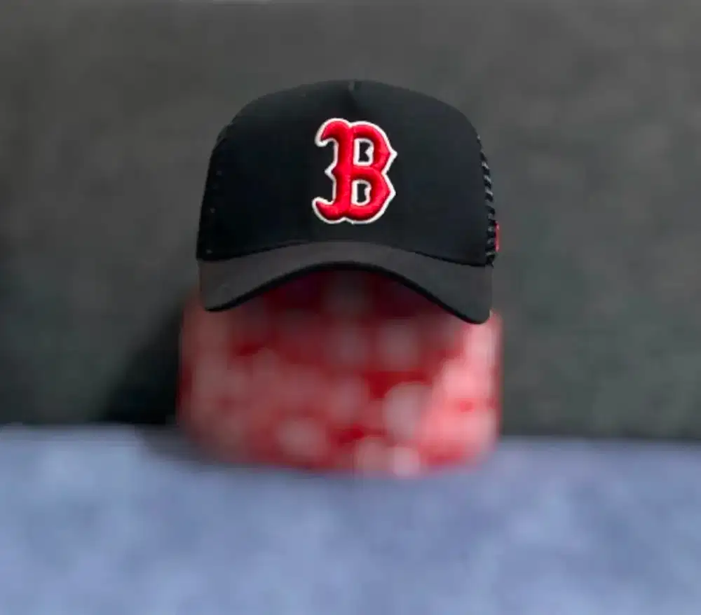 Topi New Era 9FORTY A-Frame Trucker Boston Red Sox Black Second