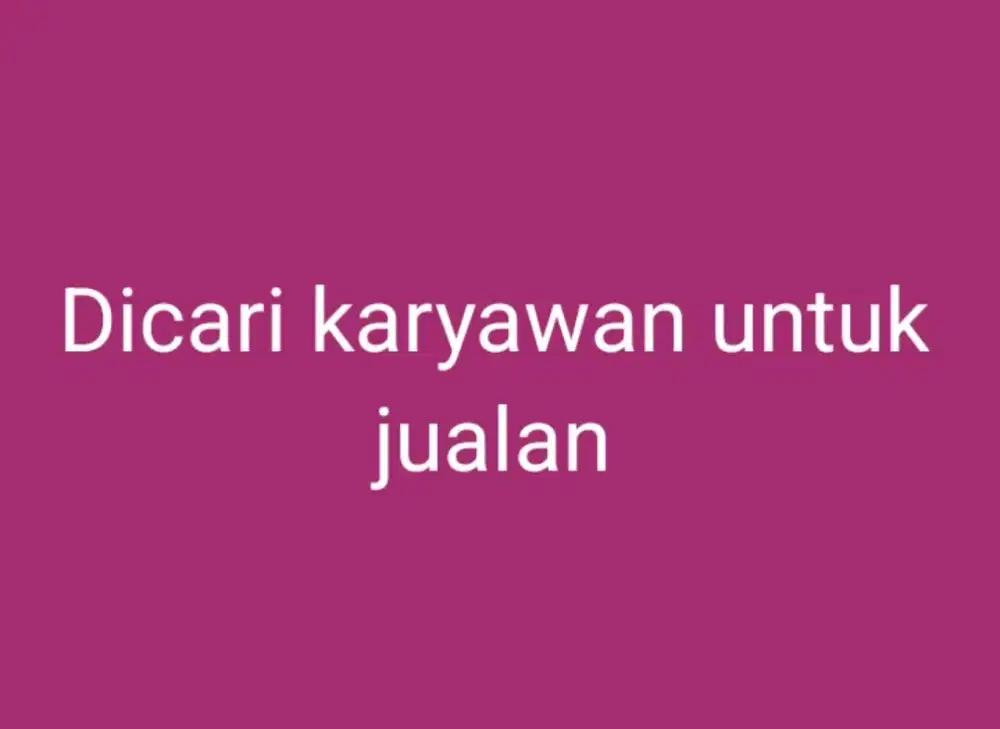 Karyawan untuk berjualan malam