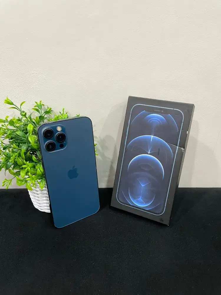 IPhone 12 ProMax 512GB Blue Fullset BH 100% Sinyal Permanent