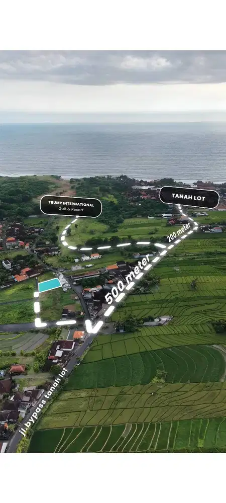 DI JUAL TANAH VILLA PREMIUM PANTAI TANAH LOT, COCOK BUAT INVESTASI