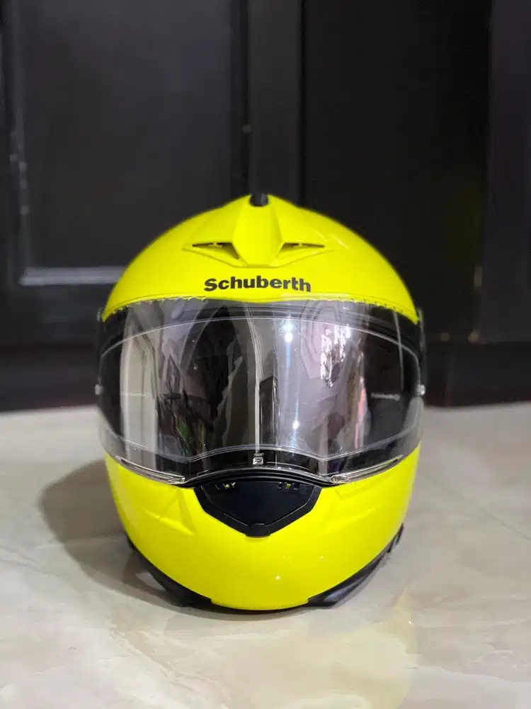Helm Schuberth C3 Pro Fluo Cardo Intercom Full Face Flip Up Helmet ORI