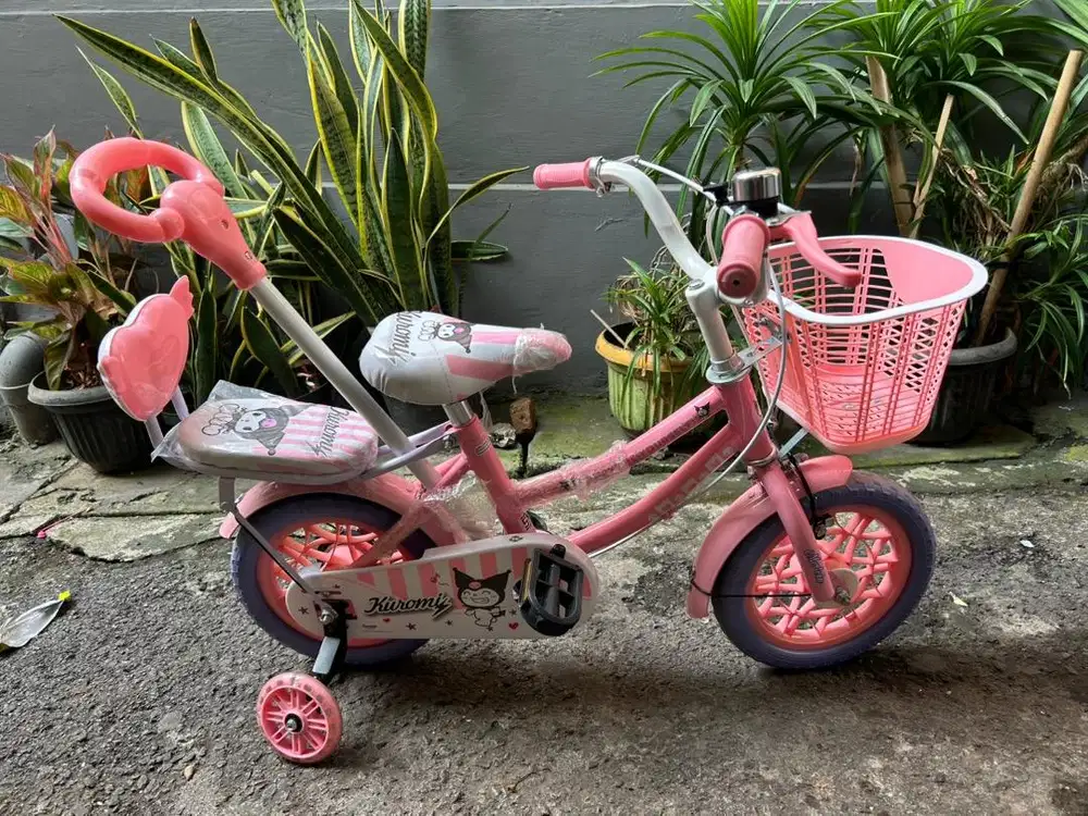 Sepeda Anak Perempuan Dorongan (Kuromi)