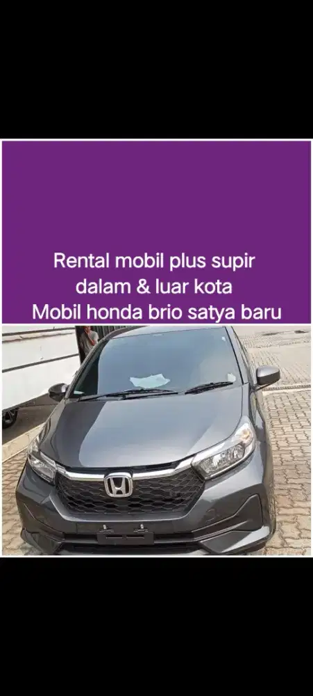 Rental mobil plus supir Honda satya baru