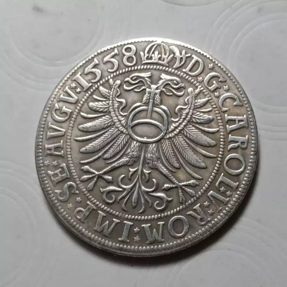 Koin Langka 1558 Caesar CAROLUS  KERAJAAN ROMAWI KUNO DETAIL BAGUS