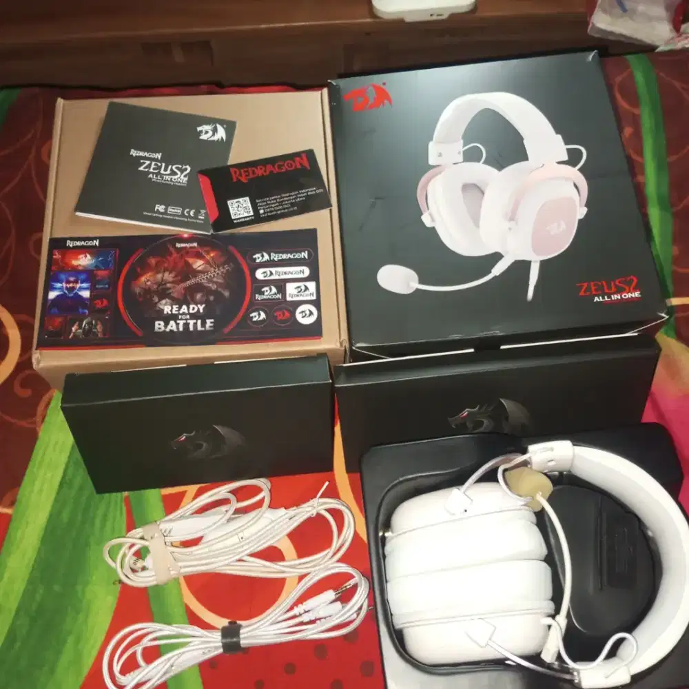 Dijual cepat headset red dragon Zeus2 fullset gaming