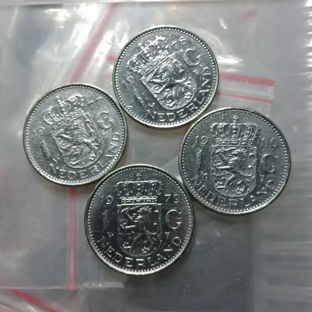 Koin Langka 1 GULDEN RATU JULIANA BELANDA BAGUS