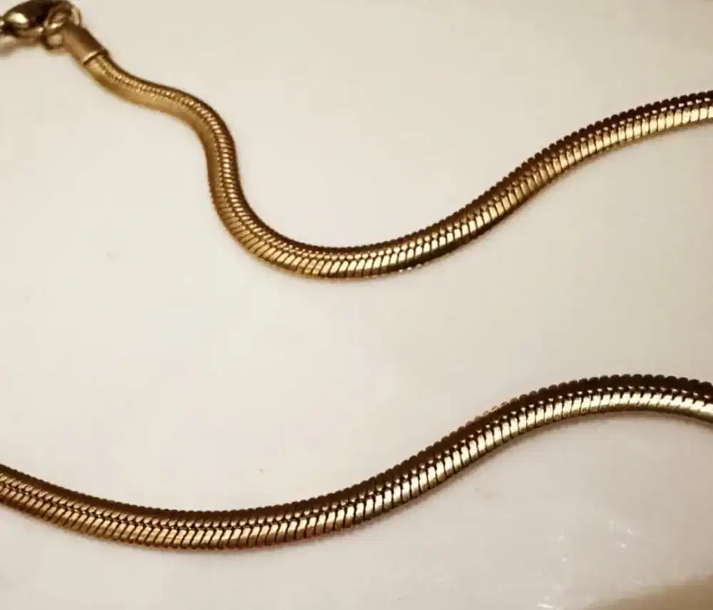 Kalung Ular Emas titanium anti karat