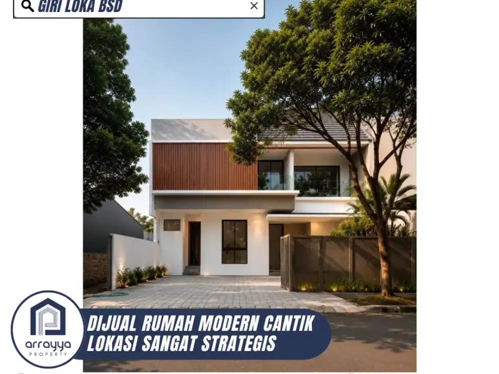 DIJUAL RUMAH MODERN 2 LANTAI SIAP HUNI GIRI LOKA (HRB225)